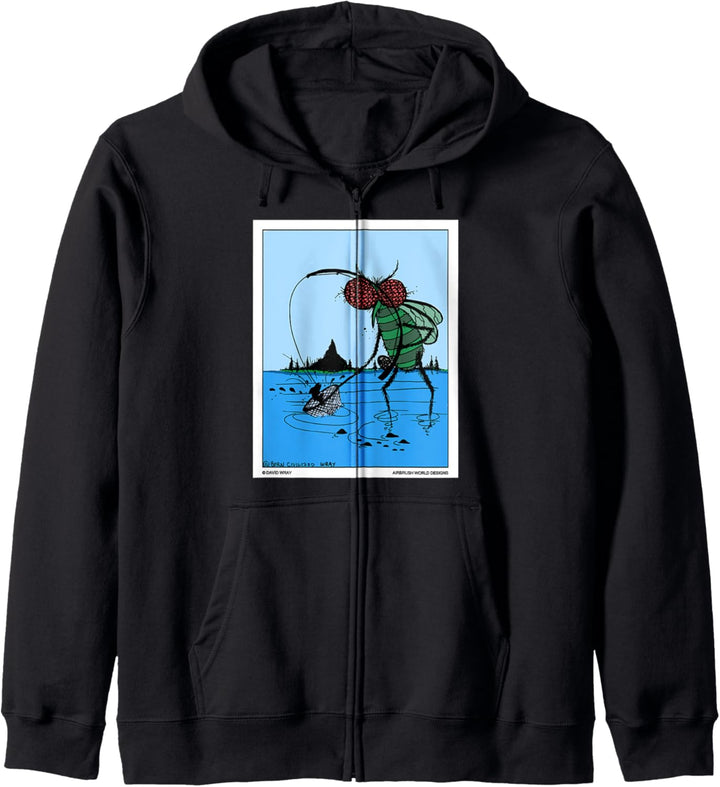 Fliegenfischen Lustiges Fischer-Neuheitsgeschenk Kapuzenjacke