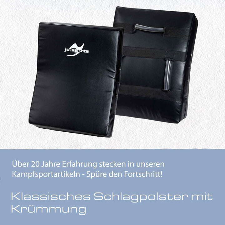 Ju-Sports Schlagpolster Kampfsport Curved I Pratze aus Kunstleder zum Trainieren von Kicks im Taekwo