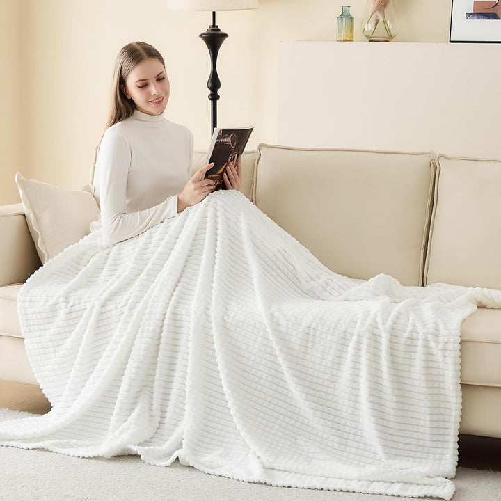 EMME Kuscheldecke Flauschige - 3D-Touch-Erlebnis 150x200cm Fleecedecke, Weiche Warme Wolldecke Überw