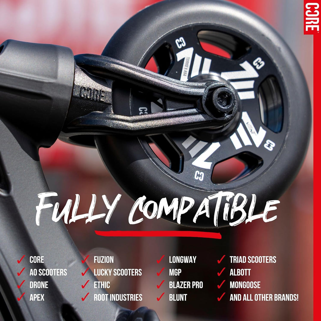 CORE Vent Stunt-Scooter-Räder – 110 mm Speichen, ultraleichtes Rad mit ABEC 9 Kugellagern, Legierung