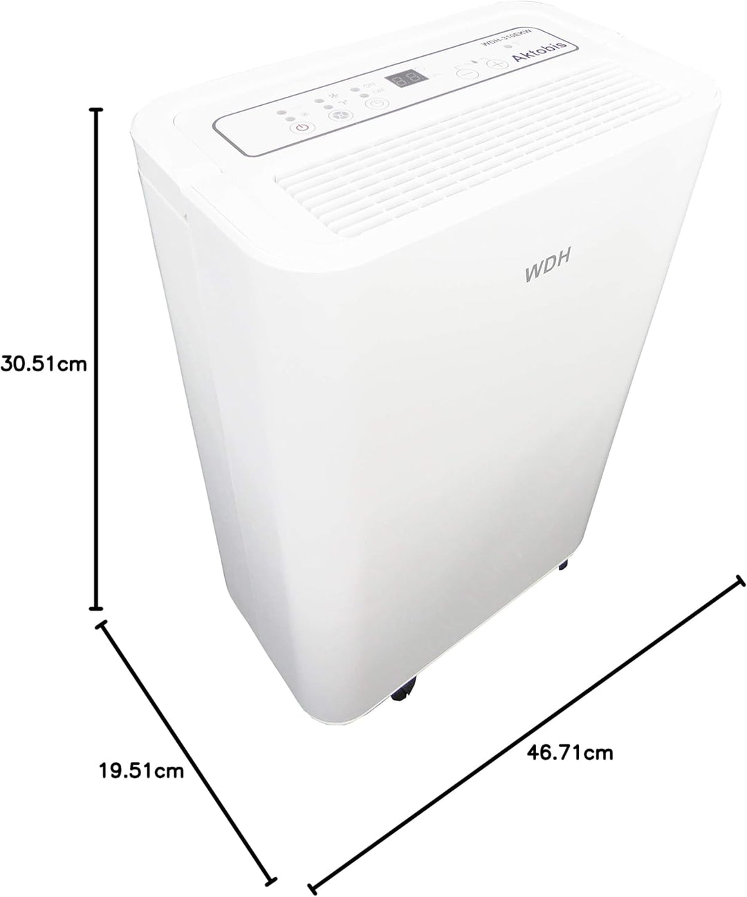 Aktobis Luftentfeuchter, Bautrockner WDH-310EKW (bis 12 L/T + Digital + WLAN), bis 12 L/T + Digital