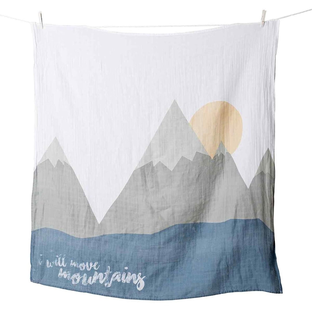 lulujo Baby's First Year Meilenstein-Decke und Karten-Set | 101,6 x 101,6 cm (I Will Move Mountains)