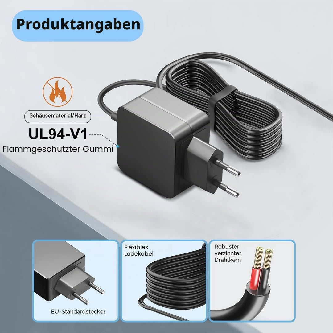 KFD Netzeil 12V Ladegerät Ladekabel für Braun Rasierer Series S9 Pro S8 S7 S6 S5 S3 9 Pro Pro+ 7 5 3