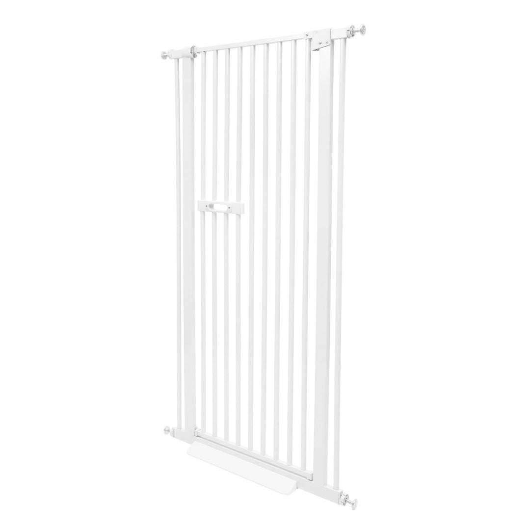 Schutzgitter für Haustiere, 150 cm, mit Schloss | Katzenschutzgitter, ohne Bohren, ausziehbar 76 bis