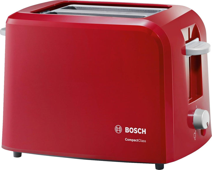 Bosch Kompakt Toaster CompactClass TAT3A014, integrierter Edelstahl-Brötchenaufsatz, mit Abschaltaut