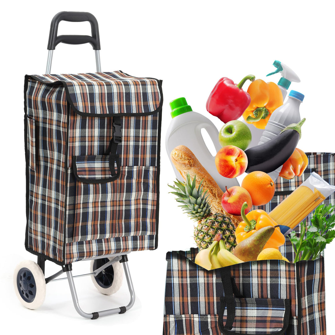 40Liter Wasserabweisender Trolley Einkaufstrolley Klappbar, Shopping Trolley, Einkaufswagen Faltbar,