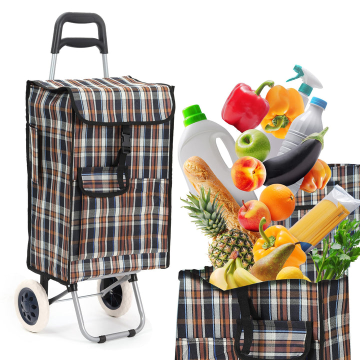 40Liter Wasserabweisender Trolley Einkaufstrolley Klappbar, Shopping Trolley, Einkaufswagen Faltbar,