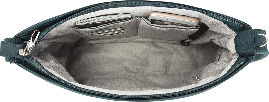 Travelon Unisex Essentials Anti-Diebstahl aufgesetzte Tasche Crossbody-Tasche Einheitsgrösse Pfau, E