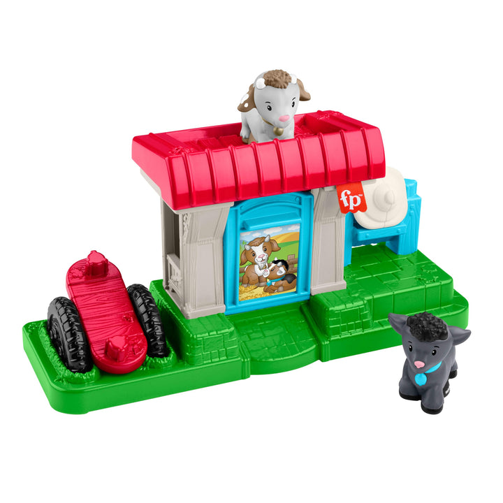 Fisher-Price Little People Spielzeug für Kleinkinder, Spielset Mein erster Baby-Ziegenhof mit 2 Figu