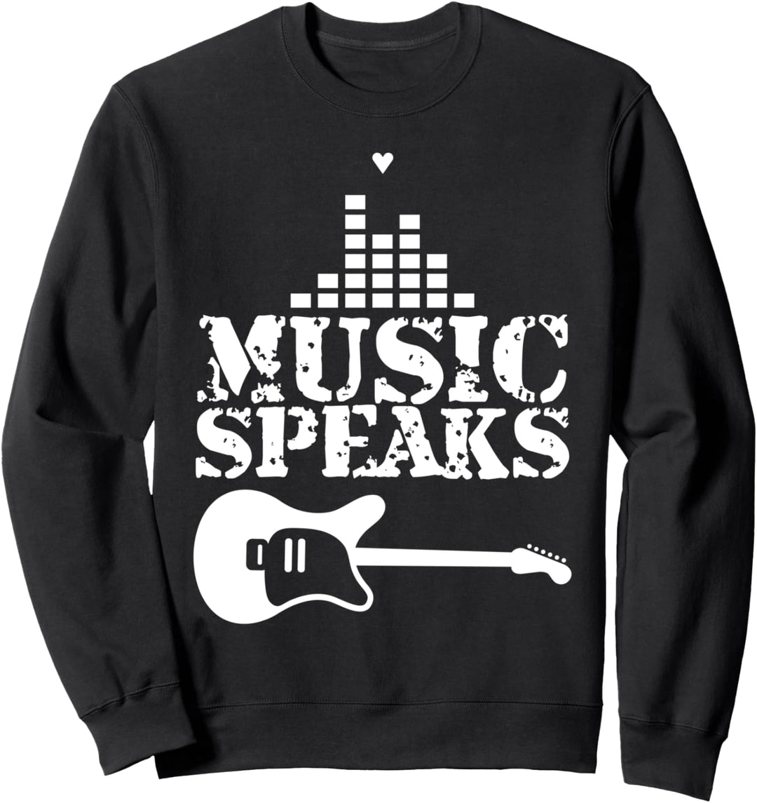 Musik spricht Gitarre Equalizer Sound Geschenk Sweatshirt