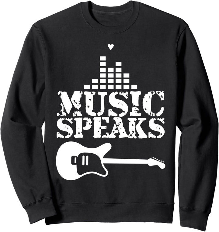 Musik spricht Gitarre Equalizer Sound Geschenk Sweatshirt
