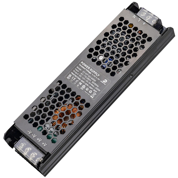 DUSKTEC LED Netzteil 400W 12V LED Trafo 33.3A, IP20 LED Transformator AC 220/230V auf DC 12 Volt Tre