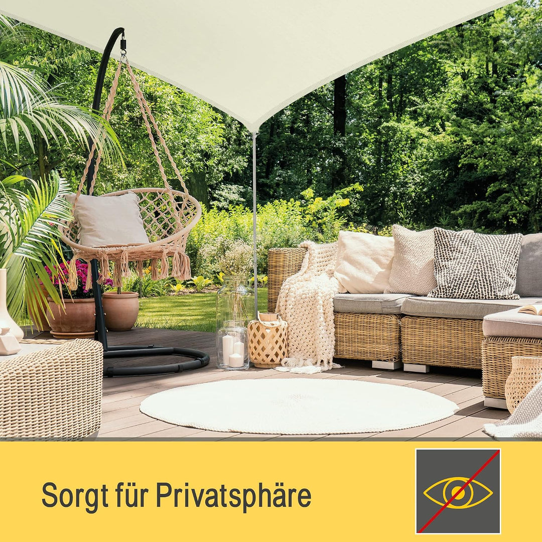Sol Royal Sonnensegel dreieckig wasserdicht für Terrasse Balkon Garten | 6x4,2x4,2m Creme UV Sonnens