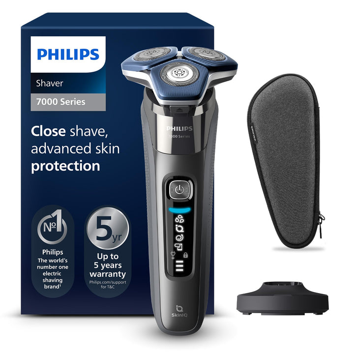 Philips Shaver Series 7000 – Elektrischer Nass- und Trockenrasierer für Herren mit aufklappbarem Tri