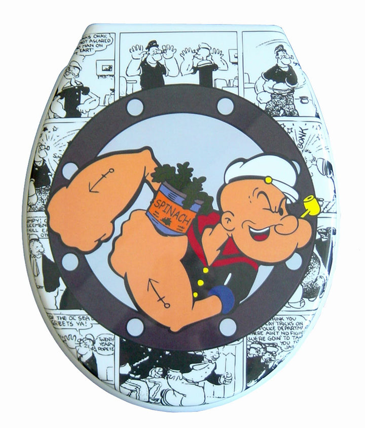 Duroplast WC Sitz Klobrille Modell Comic mit Absenkautomatik, zur Reinigung abnehmbar, 59824 Weiss,