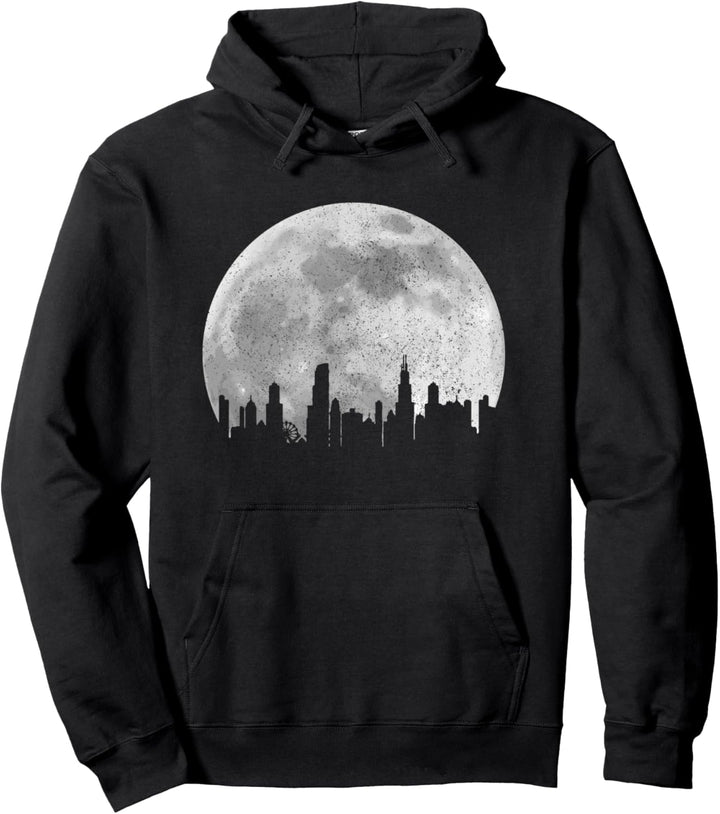Chicago Illinois Skyline Vintage USA Amerika Souvenir Pullover Hoodie