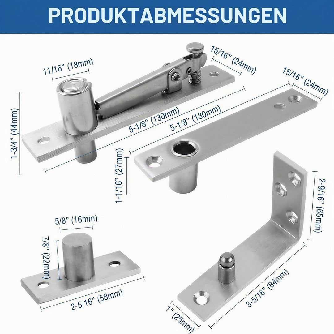 TamBee Pivot Hinge Verstecktes Türscharnier für Geheimtüren, Geheimtürscharniere, Drehscharniere für