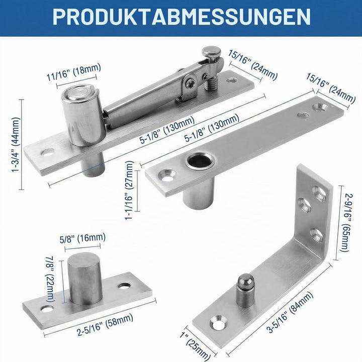 TamBee Pivot Hinge Verstecktes Türscharnier für Geheimtüren, Geheimtürscharniere, Drehscharniere für