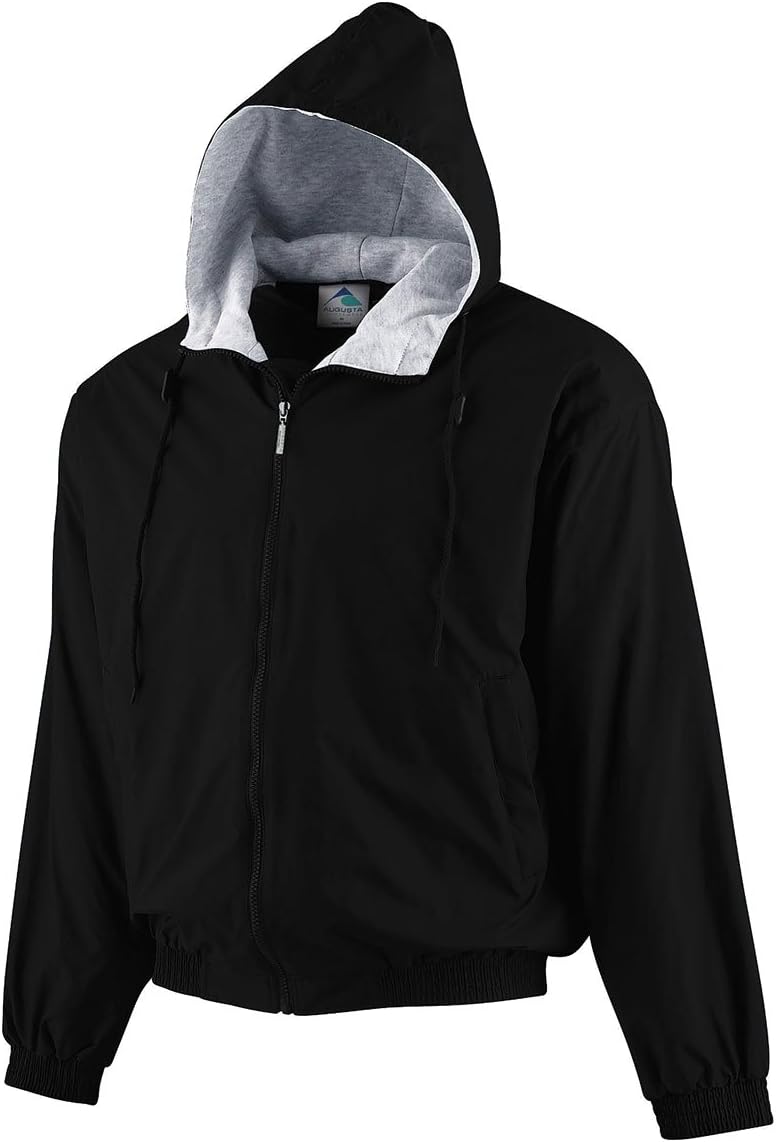 Augusta Sportswear Herren 3280 Taftjacke mit Kapuze/Fleece gefüttert, 3XL Schwarz