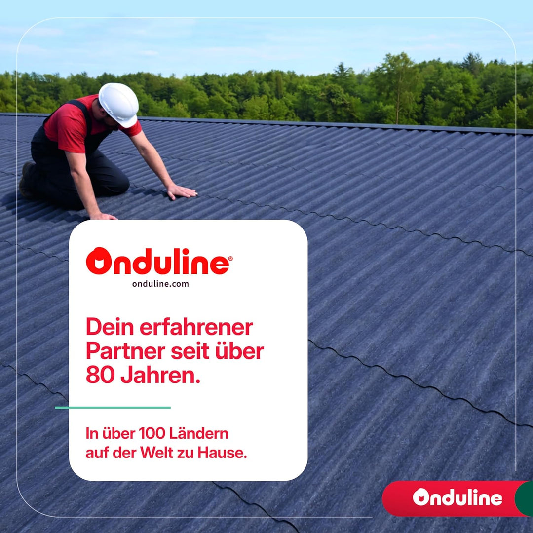 Onduline–EASYFIX COMPACT Dachplatten Bitumenwellplatten Schwarz-Trapez-Dachsystem einfach zu Verlege