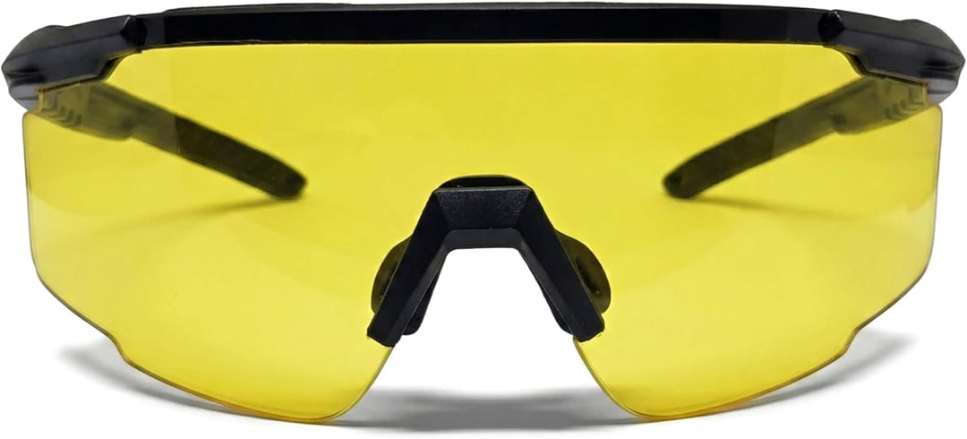 BERTONI Schiessbrille Sehstärke mit Optikadapter mit 4 Wechselgläser - AF899A Ballistische Schutzbri