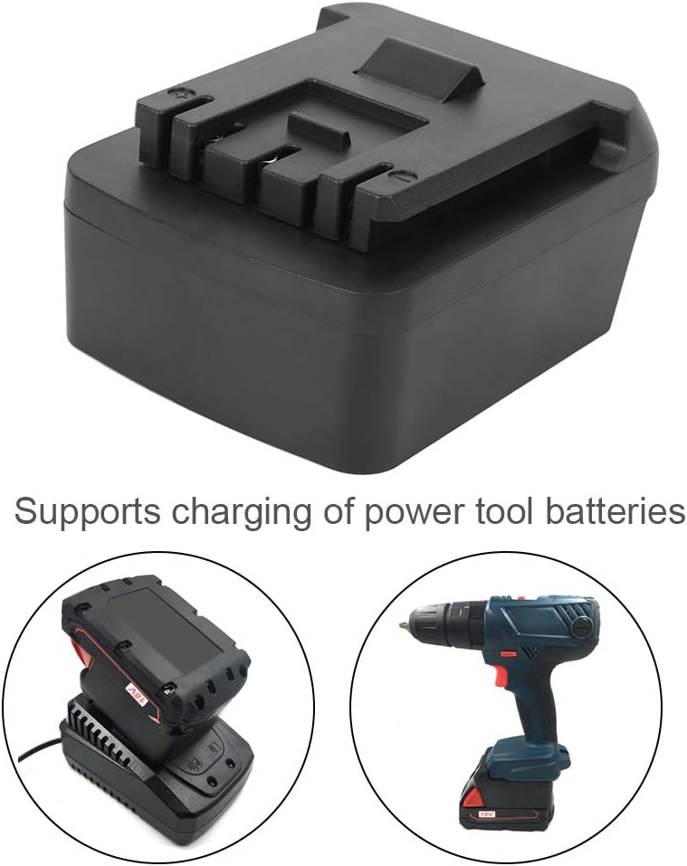 Adapter für Elektrowerkzeug für Milwaukee Li-Ion-Akku, 18 V, konvertiert in Bosch mit Ladung