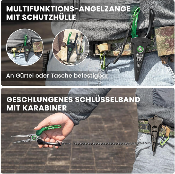 TRUSCEND Arretierbare Angelzangen Set, Multifunktionelles Angelzubehör | Einfach zu Bedienen, Handli