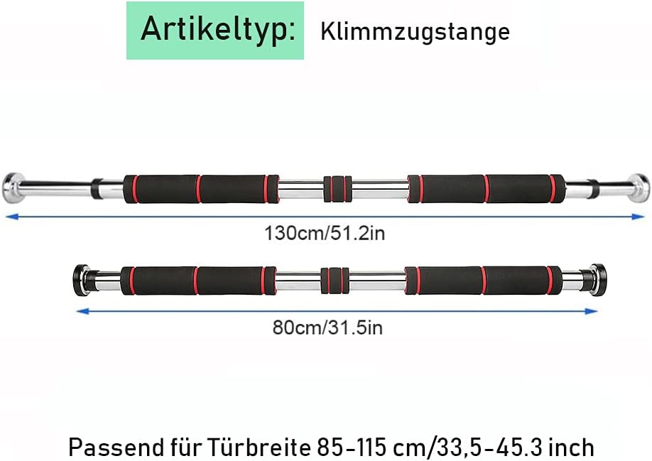 Klimmzugstange für Tuerrahmen Multifunktionen Tür Stange für Home Gym Fitness Geeigneter Türrahmenty