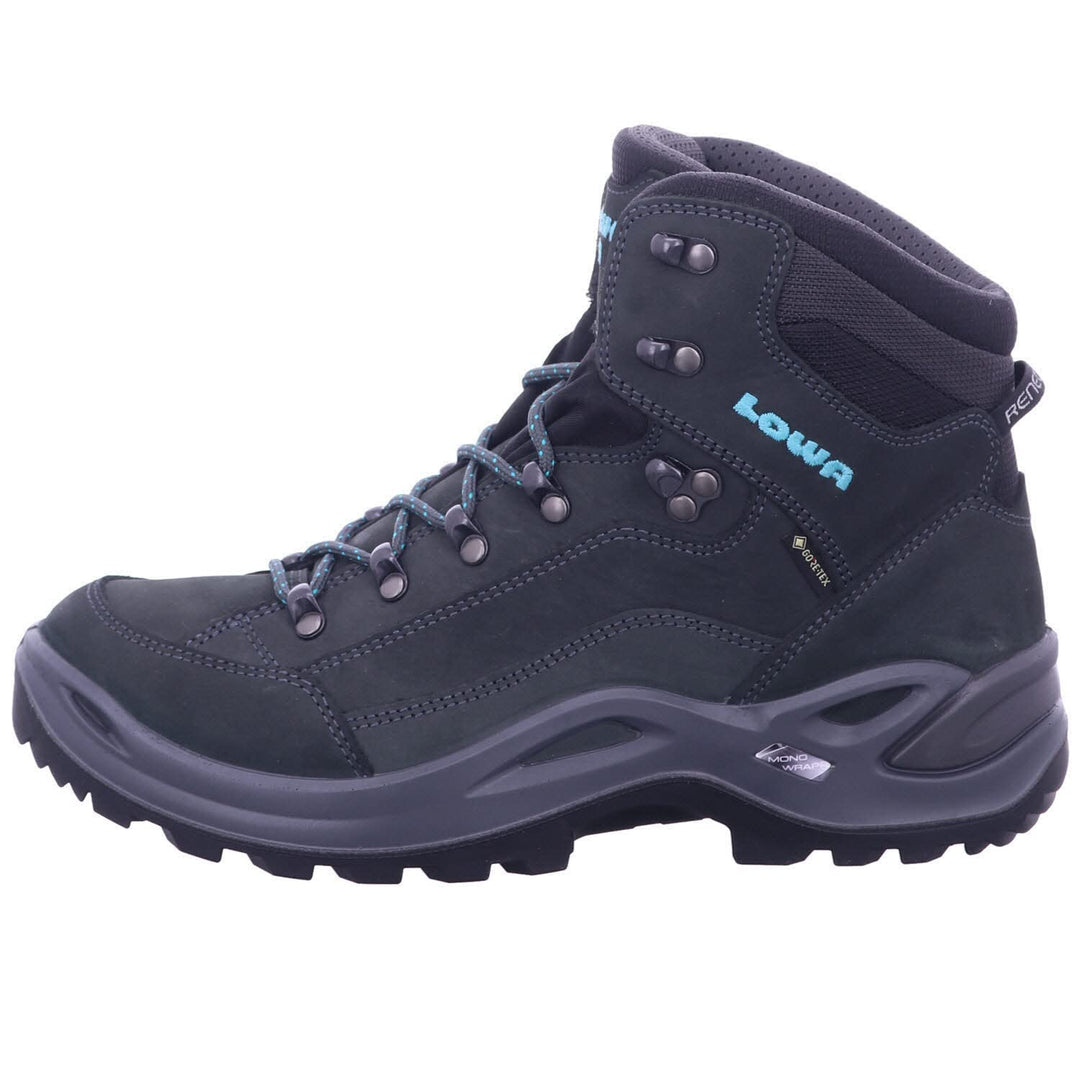 LOWA Renegade GTX MID Unisex Wanderstiefel Outdoor Goretex 43 EU Weit Grau, 43 EU Weit Grau