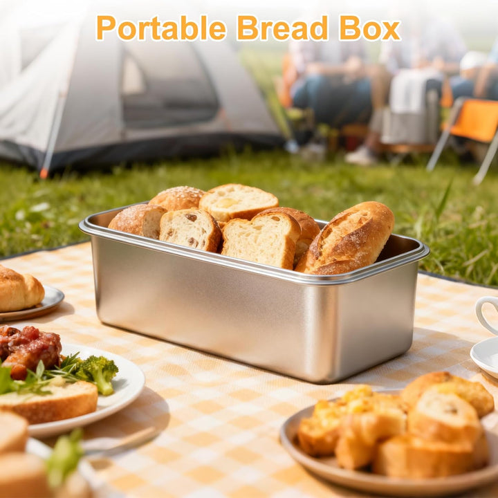 Brotkasten Edelstahl Brotbehälter Brotbox mit Sichtfenster lebensmittelecht Brotaufbewahrung Metall