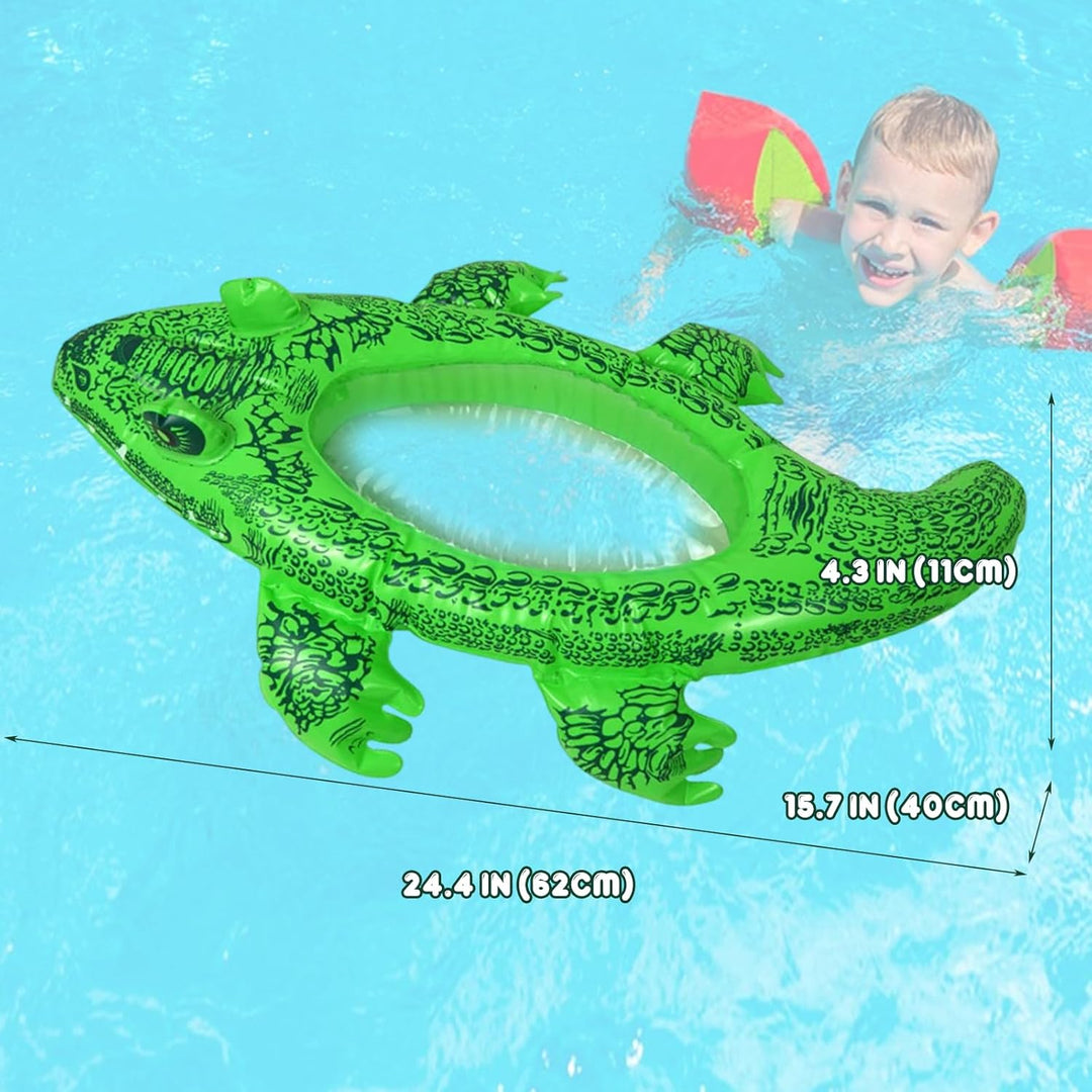 Balakaka Aufblasbare Pool-Schwimmer 62x40x11cm, Cartoon Krokodil Designs Aufblasbare Pool Flösse Tra