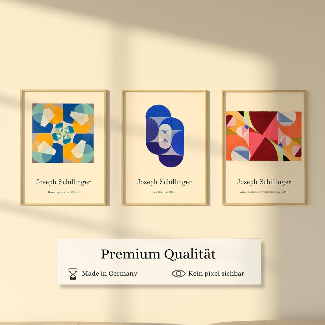 ZoeyAustin® 3 Doppelseitiges Kunstdruck Poster Set, DIN A3 (30cm x 42cm), Stilvolles Wandposter, 6 W