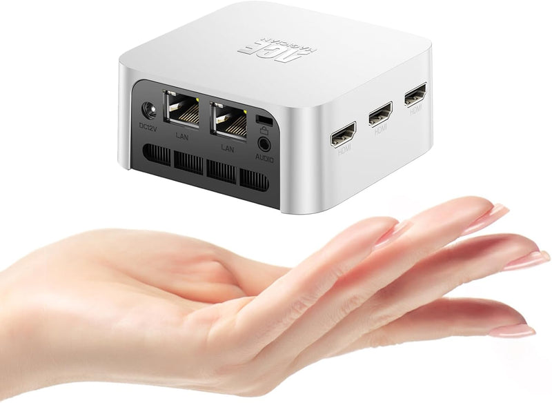 ACEMAGICIAN Mini PC Dual Ethernet, 12th Ιntel Alder Lake-Ν95 (bis zu 3,4 GHz) Desktop-PC, 8GB LPDDR5