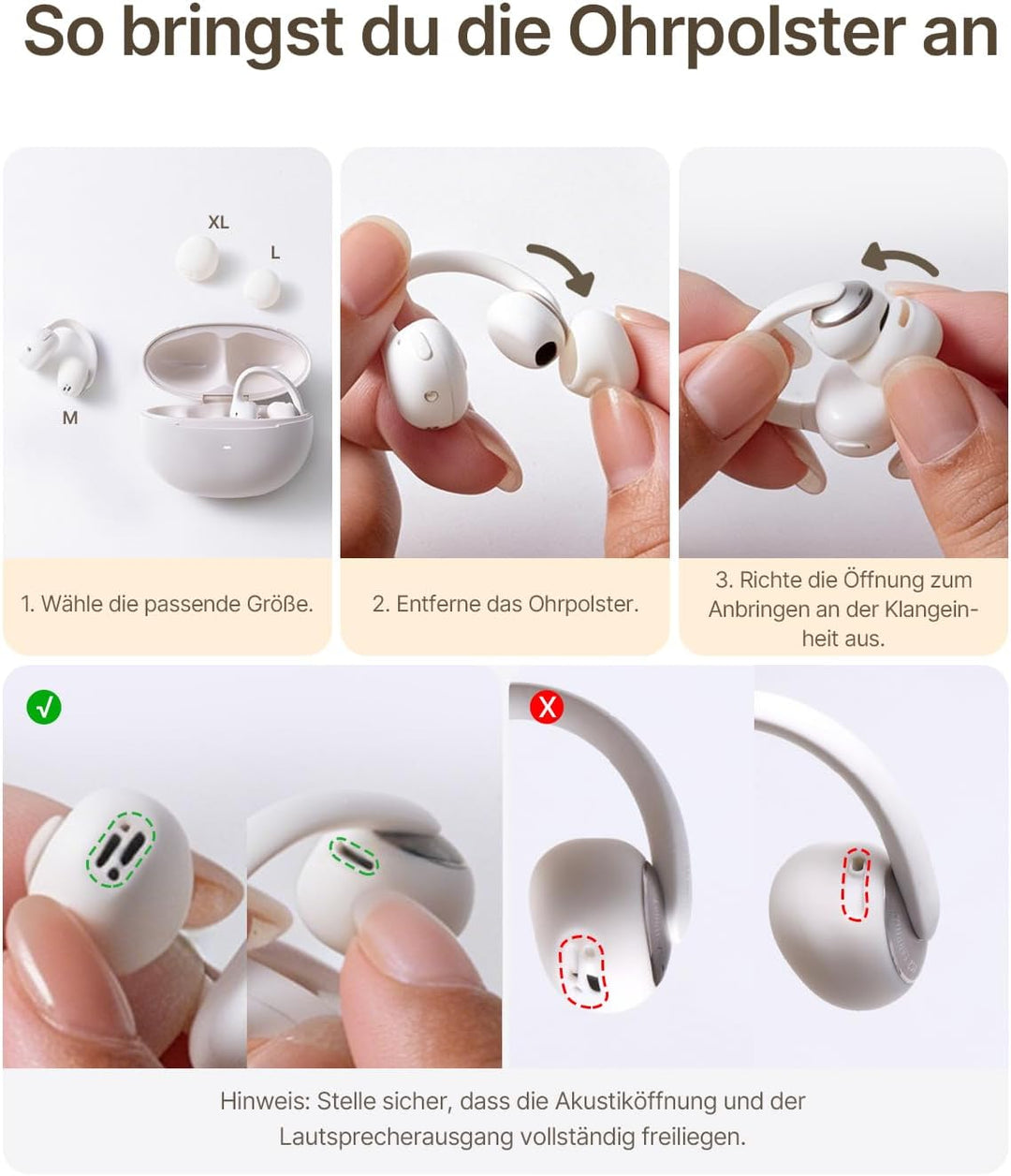 Baseus Bowie MC2 Open Ear Kopfhörer, Clip-On Earbuds mit CloudComfort 2.0, Hi-Res Audio, LDAC, Super