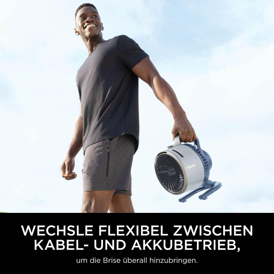 Shark FlexBreeze HydroGo Starker Ventilator mit Sprühnebel, Kühlung für drinnen & draussen, leise &