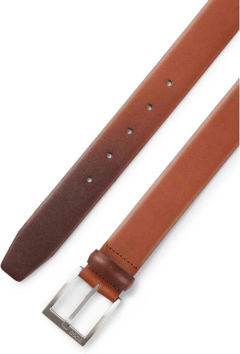 BOSS Herren Erron Sz35 Gürtel aus italienischem Leder mit silberfarbener Schliesse 80 Medium Brown21