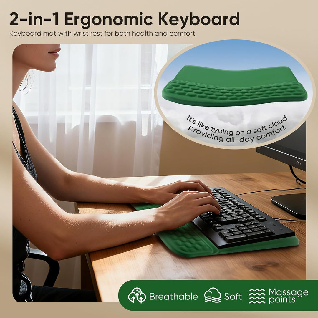 Handballenauflage Tastatur, Handstütze Tastatur Handauflage Ergonomisch, Memory-Schaum Rutschfest Ta