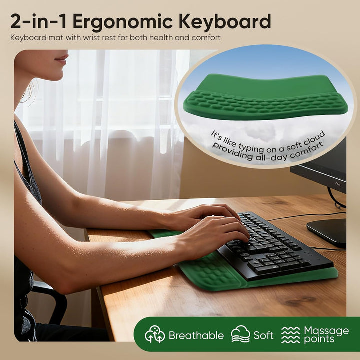 Handballenauflage Tastatur, Handstütze Tastatur Handauflage Ergonomisch, Memory-Schaum Rutschfest Ta