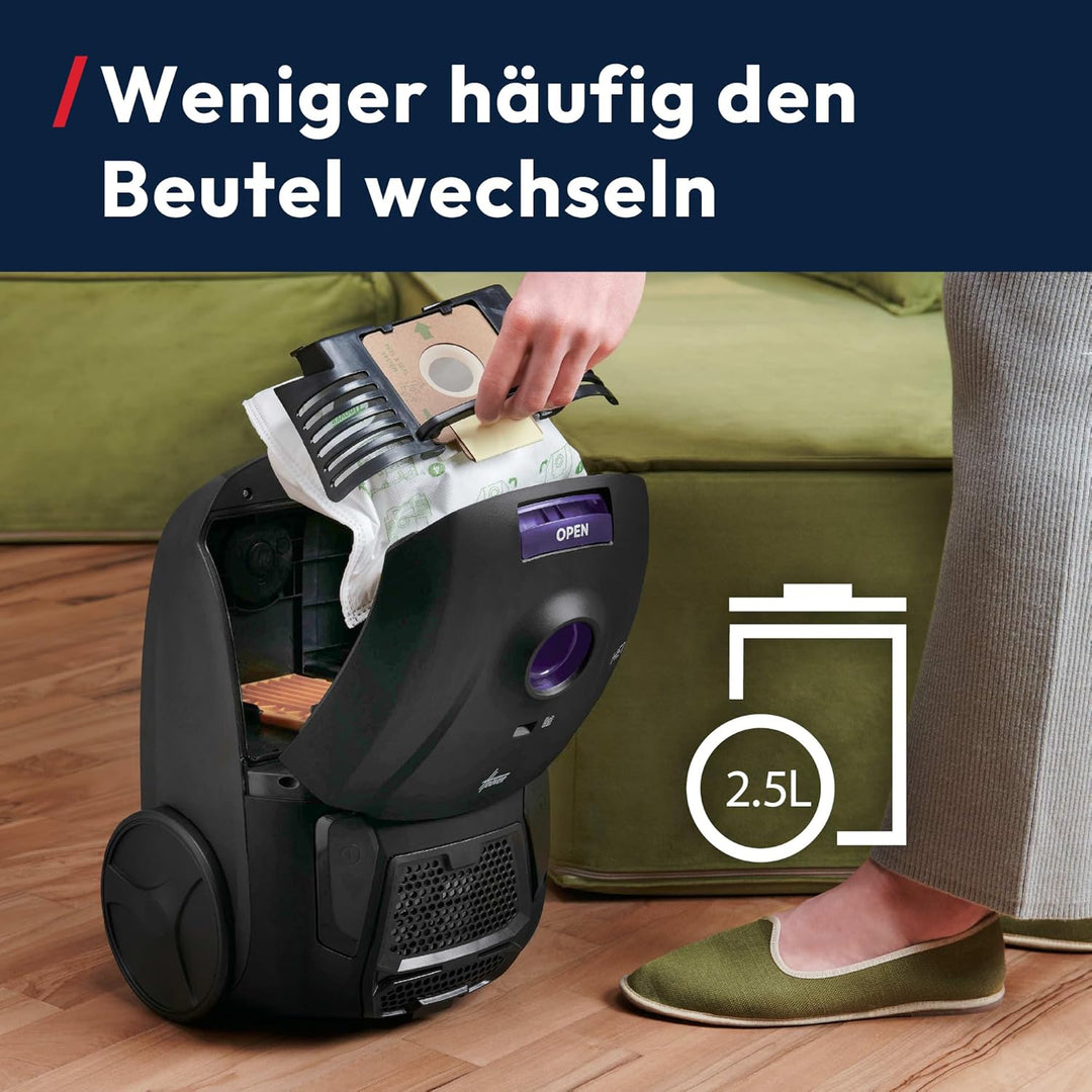 Hoover HE1 kompakter, leistungsstarker Bodenstaubsauger für Hartböden & Teppiche, EPA-Staubfilter, 2