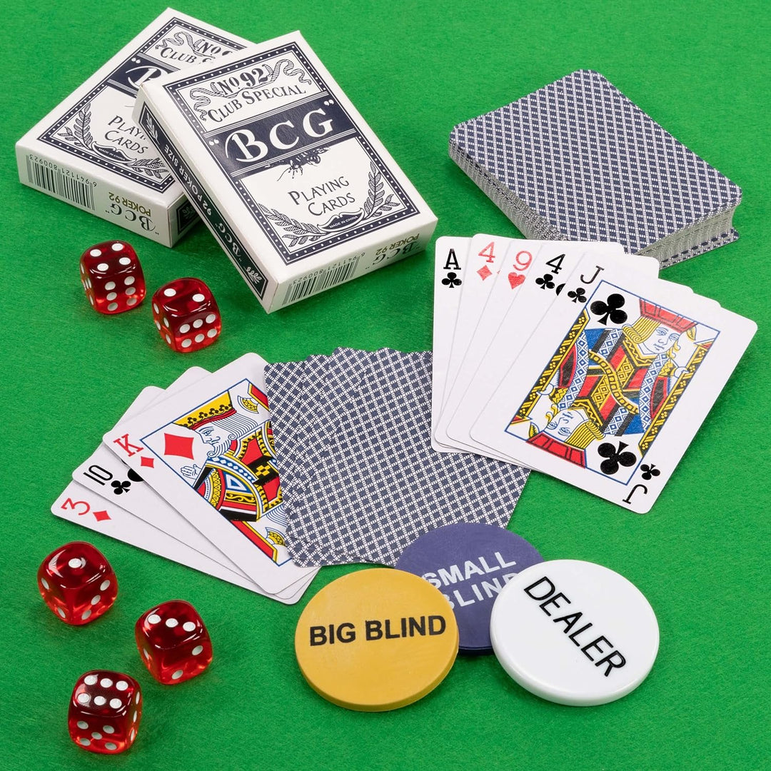 Pokerkoffer schwarz Pokerset 500 Laser Pokerchips Poker Komplett Set 11 g Chips