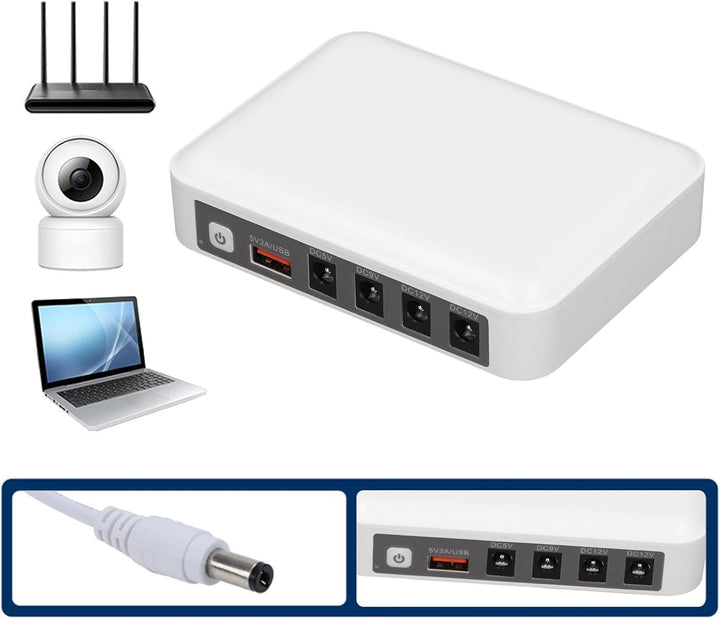 UPS Battery Backup 6000mAh 5 V 9 V 12V Notfallleistung mit LED -Indikator -Batterieüberwachung Kompa