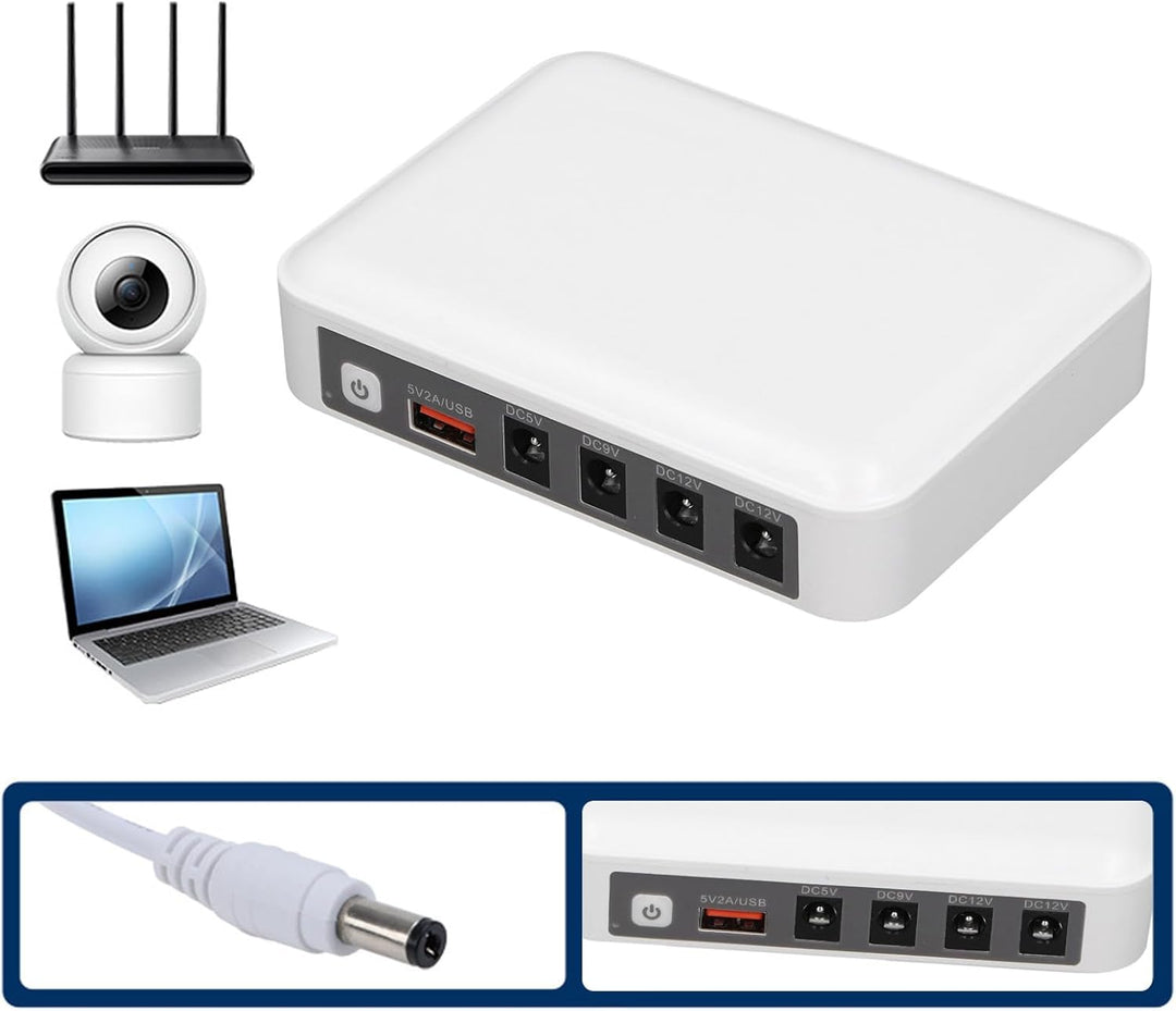Bewinner 6000 -mAh Mini UPS Battery Backup, 6000mAh Tragbare UPS 6000mAh Ununterbrochene Stromversor