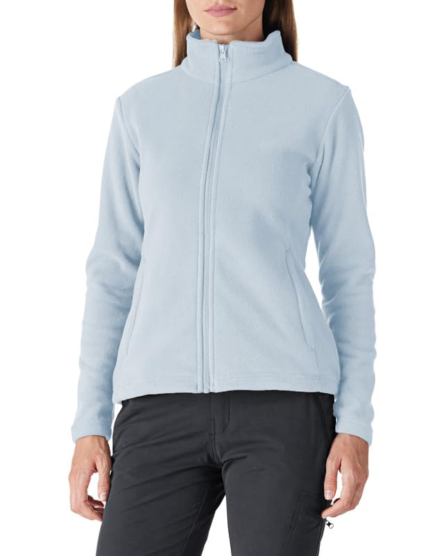Outdoor Ventures Damen Fleecejacke mit Durchgehendem Reissverschluss Stehkragen Frauen Leichte Fleec
