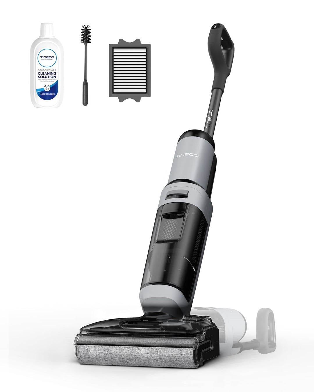 Tineco FLOOR ONE i5 Stretch Nass Trockensauger, 2‑in‑1 Saugen & Wischen, 180° Lay-Flat Waschsauger,