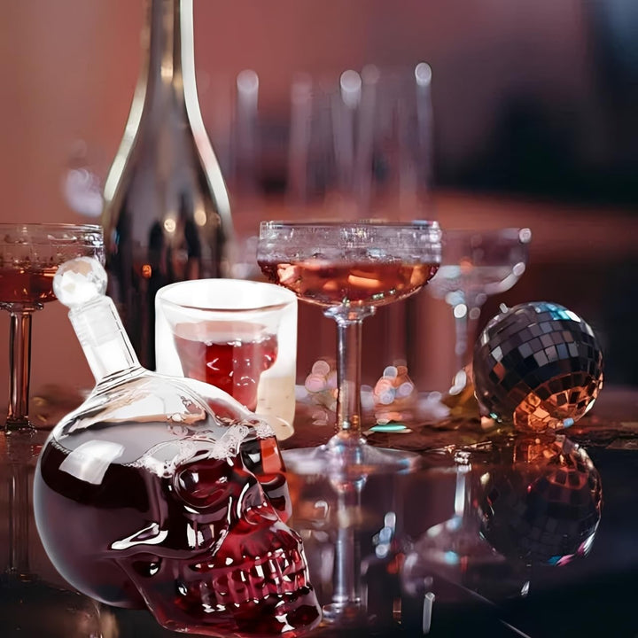 Whiskey Skull, Whiskey Karaffe Dekanter, Karaffe mit luftdichtem Glass Stopper, Skull Head Design, f