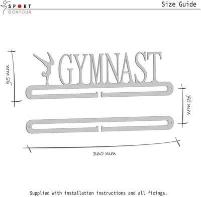 Qthrone Gymnastikerin Medaillenaufhänger - Gymnastik Medaillen Display Gebürsteter Edelstahl - Turne