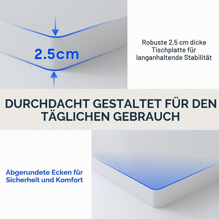 FLEXISPOT stabile Tischplatte 180x80 cm 2,5 cm stark - DIY Schreibtischplatte Bürotischplatte Spanho