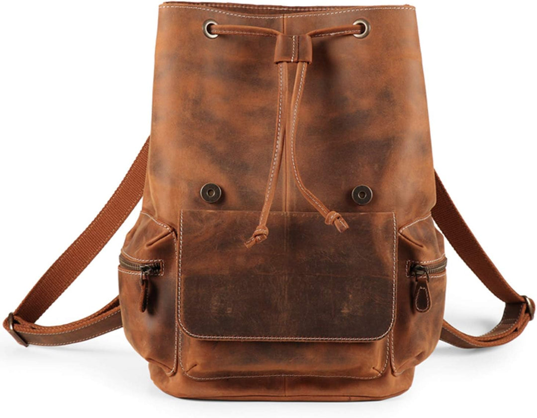 MegaGear Valley Echter Leder Rucksack Braun, Braun