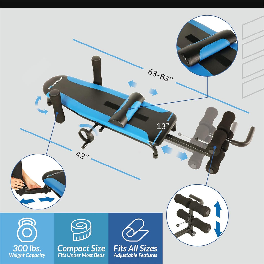 Exerpeutic Back Stretch Traction Inversions Tisch mit 136kg Gewichtskapazität, sehr Platz
