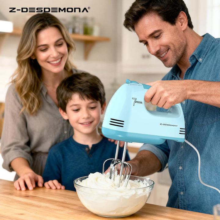 Elektrischer Handmixer, Kleine Lebensmittelmischer 7 Geschwindigkeiten Handmischer, 304 * (1 * Whisk